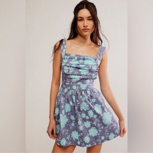 NWT Free People Meet Me In Maui Printed Mini Dress